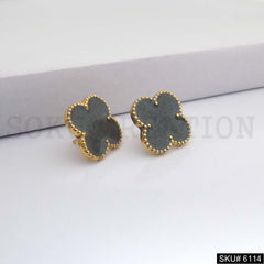 Gold plated Handmade Design Flower Style Stud Earring SKU6114