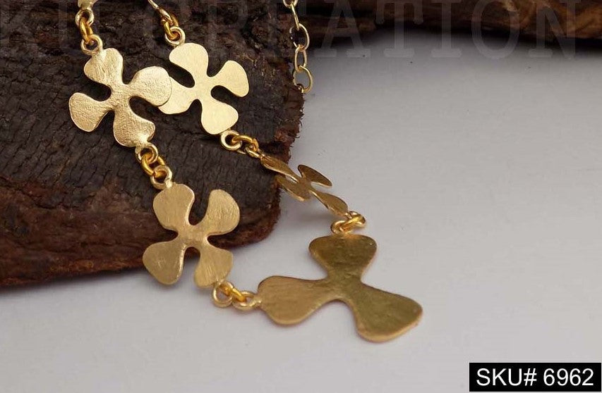 Gold Plated Cable Chain with  Flower of Light Wight Necklace SKU6962