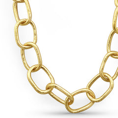 A Thick Broad Chain Choker in Gold Plated  SKU7029