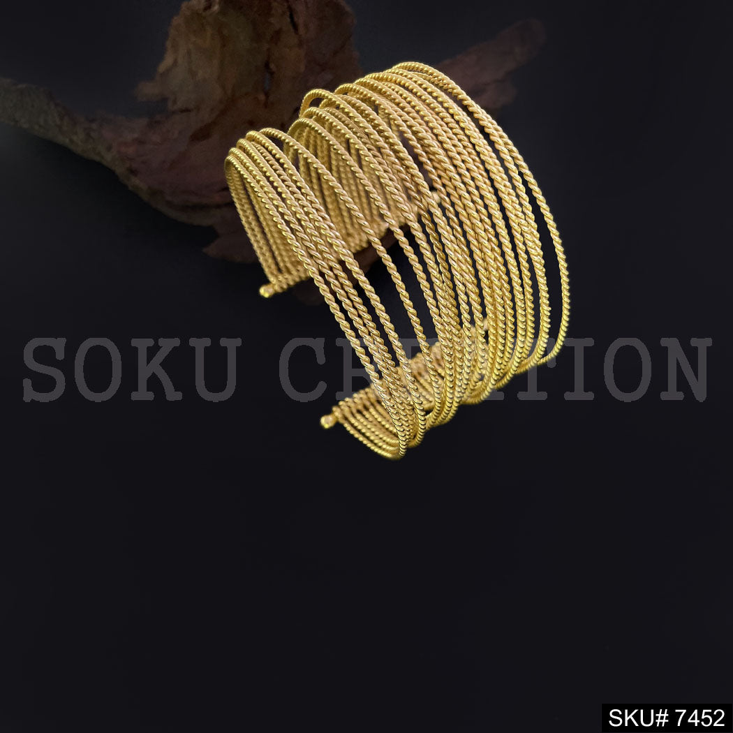 Gold Plated Multi Layer of Twisted Wire of Cuff SKU7452