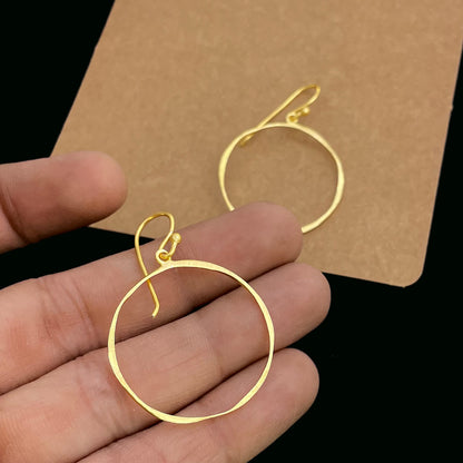 Gold plated Circel Minimal Earring SKU7519