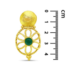 Gemstone Florel Earring in 18k Gold Plated SKU7577