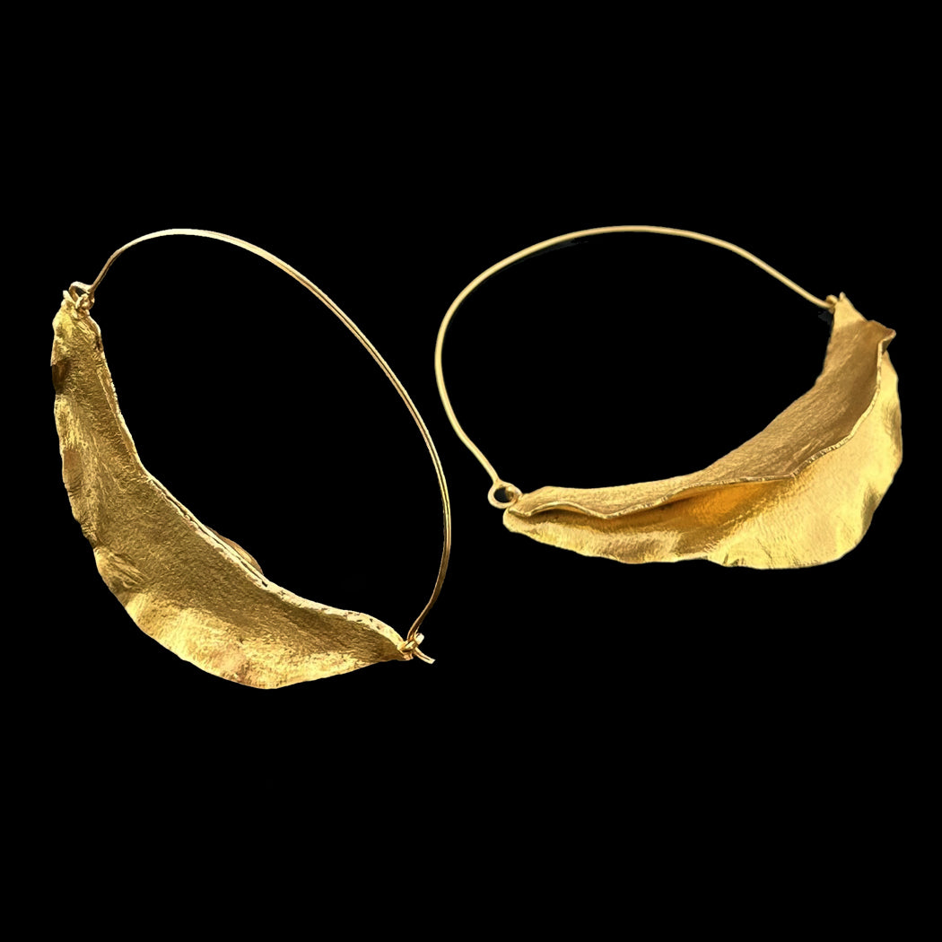 Stylish Poko Textured Hoop Earrings SOKU#7689