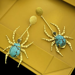 Spiderlings Beauty Earrings with Turquoise SOKU#7695