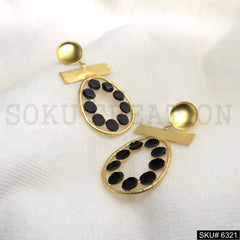 Gold plated Geometric Handmade Drop and Dangle Earrings SKU6321