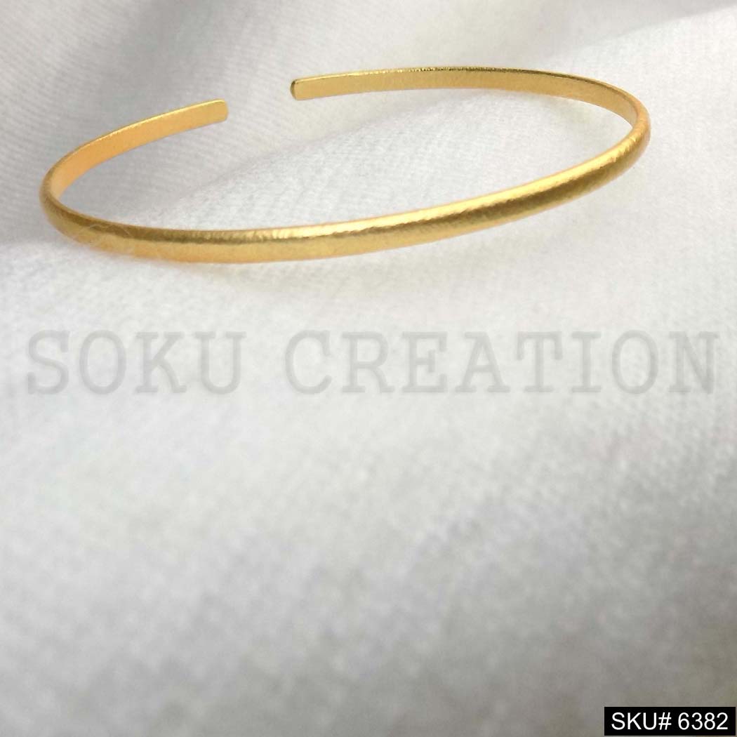 Gold Plated Plain Round Shape Handmade Design of Cuff SKU6382