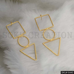 Gold plated Unique Statement Big Stud Earrings SKU6440