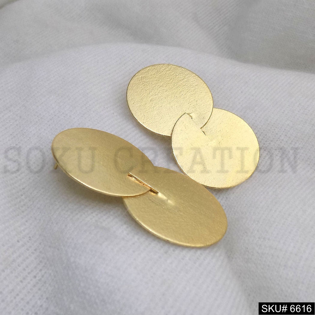 Gold plated Statement Circle Unique Design of Drop and Dangle Earring SKU6616