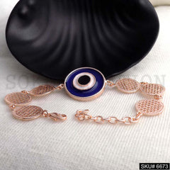 Evil Eye Protection Bracelet in Rose Gold Plated SKU6673