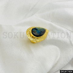 Gold Plated Handmade Gemstone Ring SKU7404