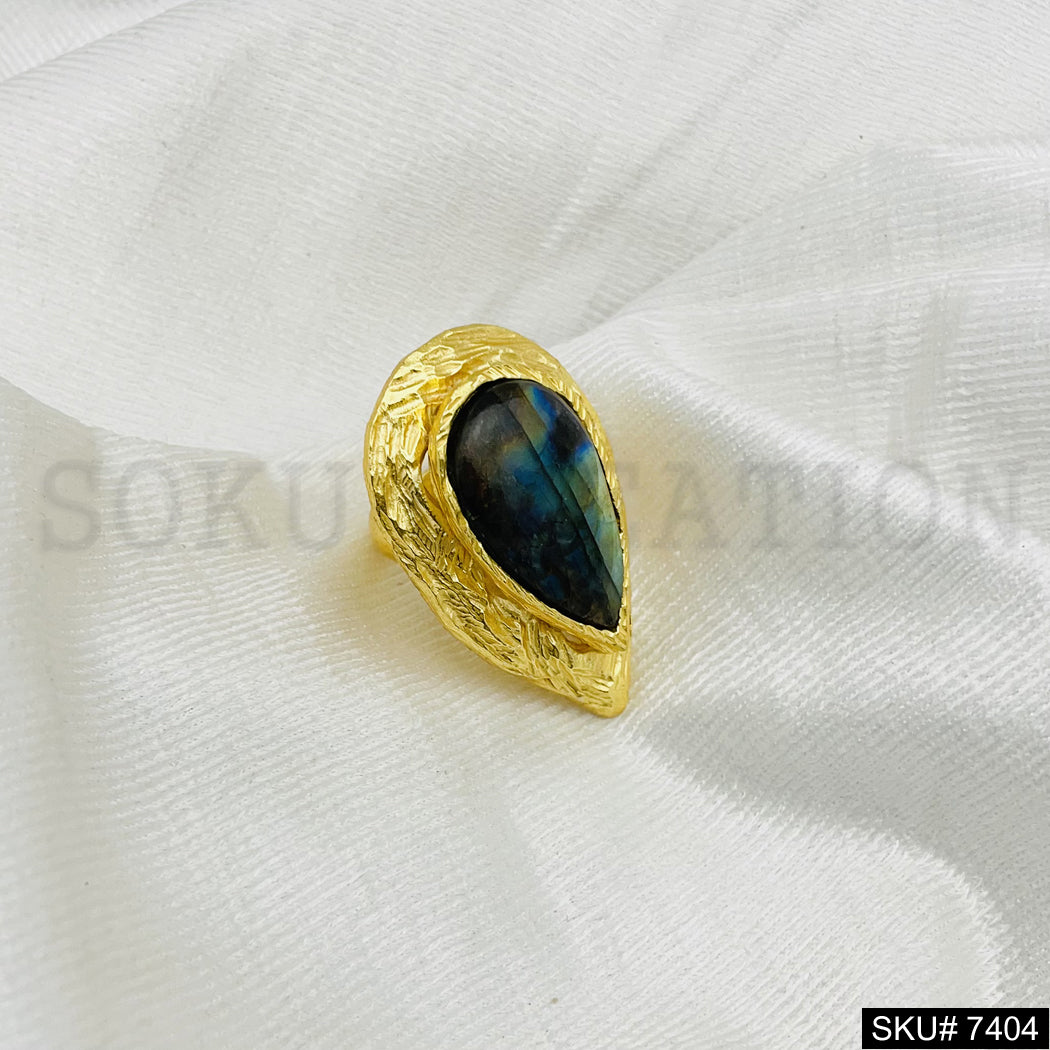 Gold Plated Handmade Gemstone Ring SKU7404