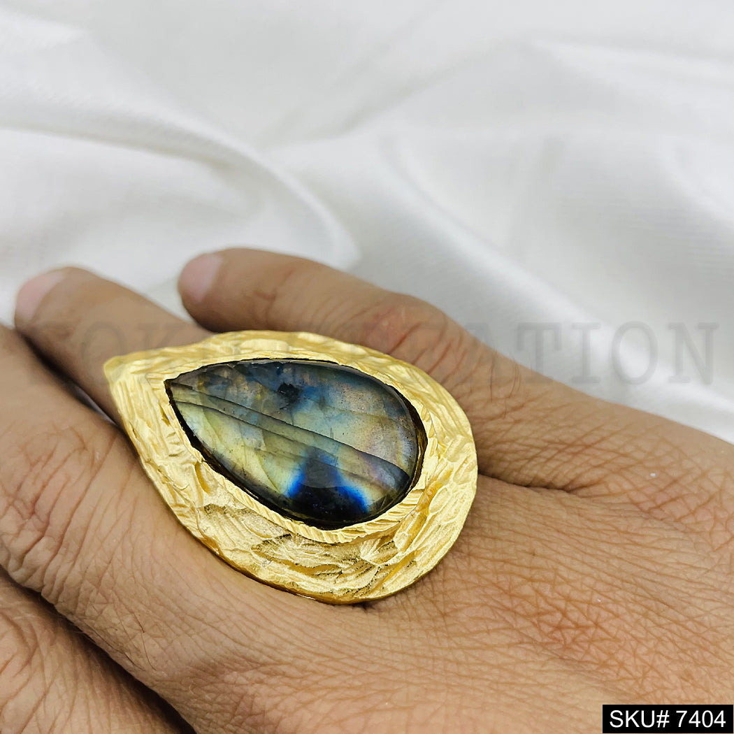 Gold Plated Handmade Gemstone Ring SKU7404