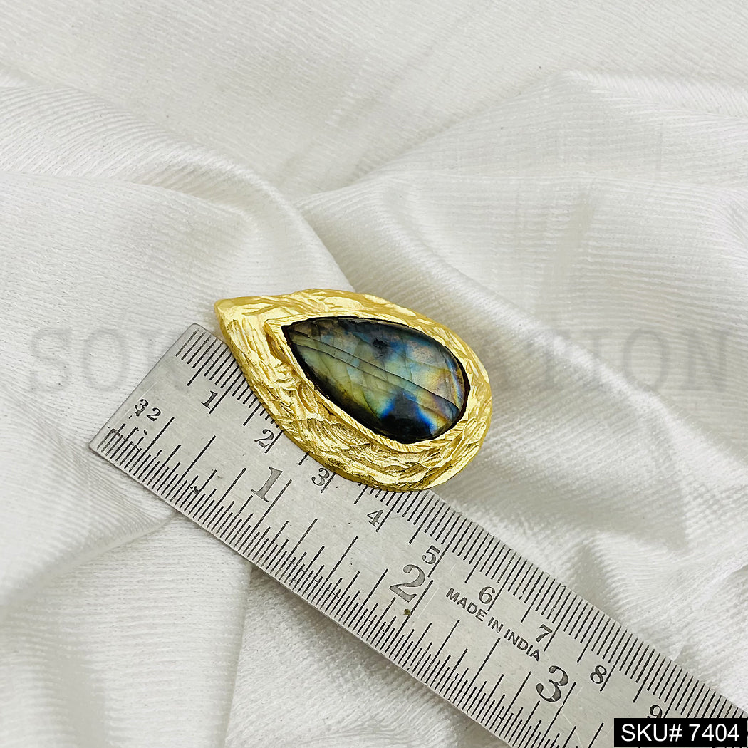 Gold Plated Handmade Gemstone Ring SKU7404