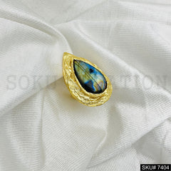 Gold Plated Handmade Gemstone Ring SKU7404