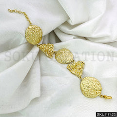 Designer Handmade Bracelet in Gold Plated SKU7423